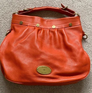 Vintage Mulberry Mitzy Burnt Orange Leather Messenger Bag - Bild 1 von 20