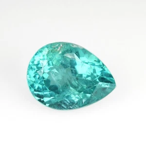 1.65 Cts AMUSING PEAR (8 x 6 mm) NATURAL PARAIBA NEON GREEN BLUE APATITE GEMS - Picture 1 of 7