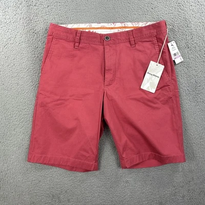 Tommy Bahama Shorts Mens 32 Salmon Coral Pink Salty Bay Stretch Chino NEW - Image 1 of 4