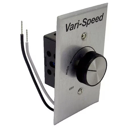 Fantech 56340 Dial Speed Control, 115V, 5 Amp, Spst, Brushed Aluminum Plate