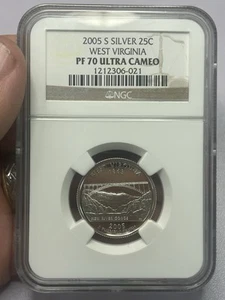 2005 S proof West Virginia quarter graded by NGC PF 70 ULTRA CAMEO - Picture 1 of 4