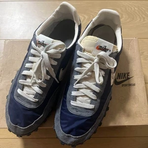 NIKE Sneakers Shoes J.CREW Waffle Racer VNTG Navy Men's US9 / JP27 Excellent - Picture 1 of 6