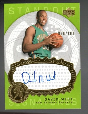 DAVID WEST HORNETS - 2004 UPPER DECK STANDOUT - #STA68 #d /100 AUTOGRAPH - Image 1 of 2