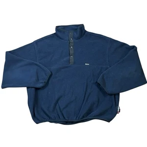 Vintage Woolrich Jacket Mens XL Blue Polartec Fleece 1/4 Snap Outdoor Casual - Picture 1 of 9