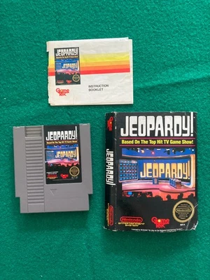 Jeopardy! Nintendo 1987 Box Cartridge Instructions Plus Wheel of Fortune 1985 - Image 1 of 4
