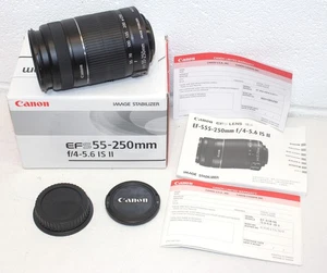 Lente Canon EF-S IS II 55-250 mm f/4-5,6 para cámaras digitales DSLR, ¡FUNCIONA MUY BIEN! - Imagen 1 de 15