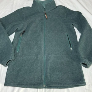 Chaqueta polar LL Bean Polartec para mujer verde cremallera frontal talla grande exterior - Imagen 1 de 8