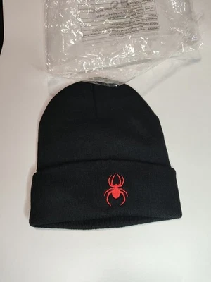 NUEVO Gorro tejido Spider-Man Spidey negro con logotipo rojo talla única araña cálida pesada  Foto 1 de 4