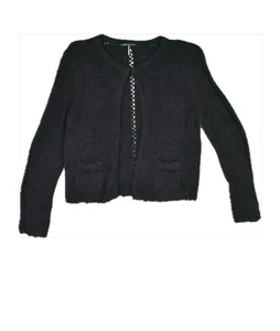 Luisa Cerano Damen Pulloverjacke schwarz Zopfmuster Baumwollmischung Größe 8 neuwertig - Bild 1 von 5