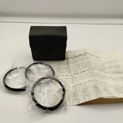 HOYA 48mm +1 +2 +3 CLOSE-UP LENS FILTER SET With Case MADE IN JAPAN - Image 1 of 4