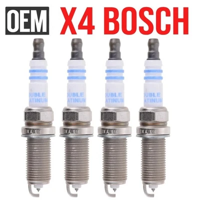 NEW X4 BOSCH 9673 Spark Plug-OE Wire Double Iridium For Chrysler Jeep- NO BOX - Image 1 of 3