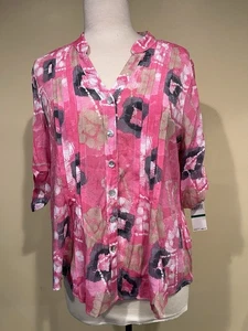 Ruby Rd. Women’s Petite Large Button Up Blouse - NWT - Bild 1 von 6