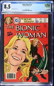 BIONIC WOMAN #1 CGC 8.5 VF+ 1977 CHARLTON - Picture 1 of 2