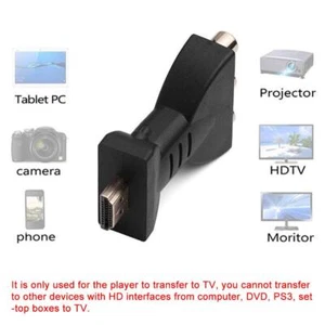 🔥Hdmi Stecker zu 3 Rca Rgb Stecker Av Video Audio Adapter Kabel für Pla - Bild 1 von 14