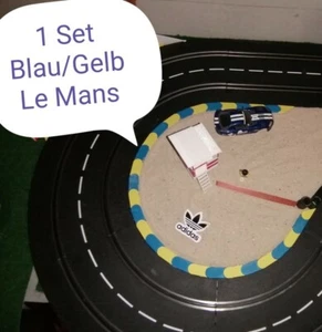 Randstreifen Le Man's 1m für Carrera 124 /132 Blau/Gelb - Bild 1 von 12