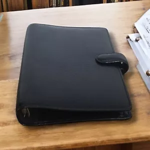 Filofax schwarz Personal Finsbury Echtleder Organizer Agenda - Bild 1 von 10