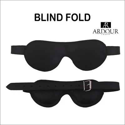 Повязка на глаза БДСМ для пар натуральная кожа ролевая маска для глаз с регулируемым ремешком - Изображение 1 из 3