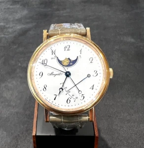 BREGUET Classique Moonphase Automatic 18K Rose Gold Men's Watch - Picture 1 of 17