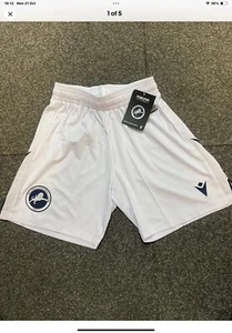 MILLWALL KIDS MACRON HOME SHORTS , VARIOUS AGES .................... BNWT - Picture 1 of 6