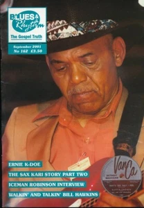 tk- Blues magazines-BLUES & RHYTHM #162-September 2001-Sax Kari,Ernie K-Doe - Imagen 1 de 1