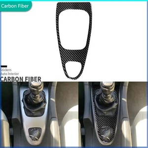 Real Carbon Fiber Console Manual Gear Shift Panel Cover Trim For Saab 9-3 03-11 - Picture 1 of 22
