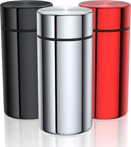 Portable Aluminum Storage Jar 3-Pack,Airtight Smell Proof Black+Silver+Red - Picture 1 of 6