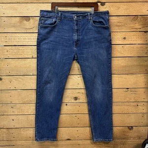 Levis 502 Mens 40x31 Blue Regular Fit Tapered Leg Medium Wash Cotton Blend - Picture 1 of 14