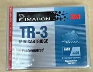 Sealed Imation TR-3 Minicartridge Perforated-1.6GB/3.2GB-requires Travan Tape D - Picture 1 of 5