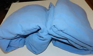 Lands End Flannel King Size Bed Sheet Set (Flat & Fitted Sheet) Blue (nn34) - Picture 1 of 2