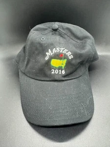 Masters 2016 American Needle Augusta National Black Strapback Adjustable Hat - Picture 1 of 5
