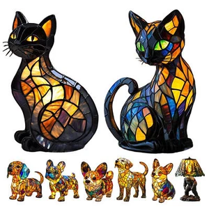 Animal Table Lamp LED Animal Bedside Table Lamp Handmade Resin Sculpture liberal - Picture 1 of 20