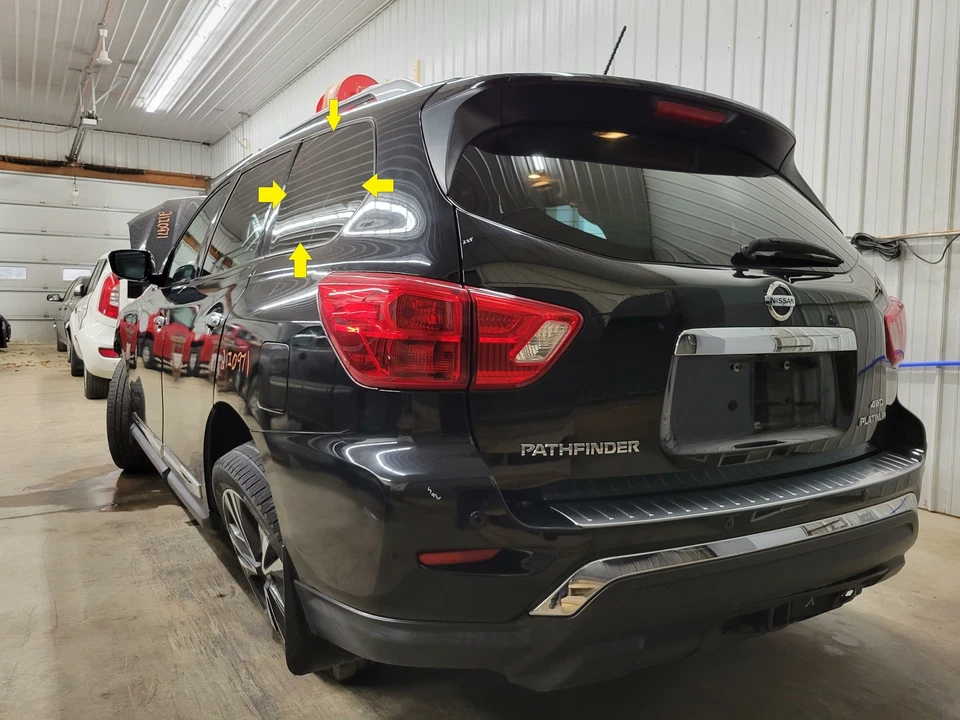 2017 NISSAN PATHFINDER ВОДИТЕЛЬ ЛЕВАЯ КОНФИДЕНЦИАЛЬНОСТЬ ОТТЕНОК ЧЕТВЕРТЬ СТЕКЛА ТОЛЬКО ОКНО - Изображение 1 из 1