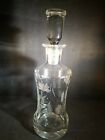 Beautiful Vintage Hand Cut And Etched Decanter, Lead Crystal Is 12" Tall 4" Wide