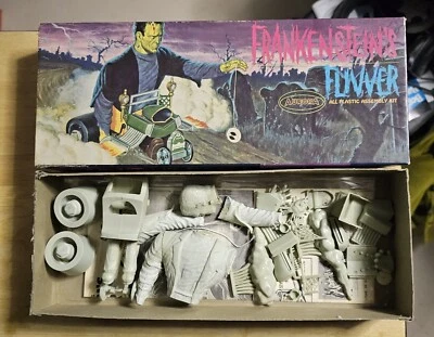 ORIGINAL 1964 AURORA ~FRANKENSTEIN'S FLIVVER~ Kit. No. 465 - 98 - Image 1 of 4