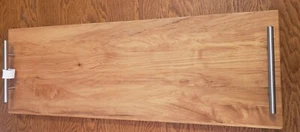 Hard Maple Lap or Serving Tray With Solid Brass Satin Nickel Handles 29"X10" - Picture 1 of 4