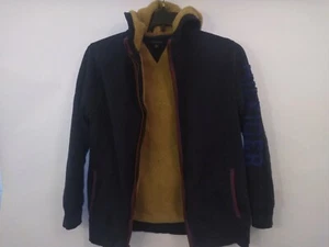 Tommy Hilfiger Faux Fur Lined Jacket/Coat Girl's size XL 16-18 Flag Logo Hoodie - Picture 1 of 6