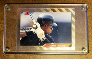 1992 BOWMAN GOLD FOIL FRANK THOMAS MLB Baseball Trading Card #551 White Sox HOF - Picture 1 of 18