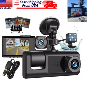 Cámara de tablero de doble lente HD 1080P grabadora de video DVR para automóvil sensor G cámara interior frontal - Imagen 1 de 10