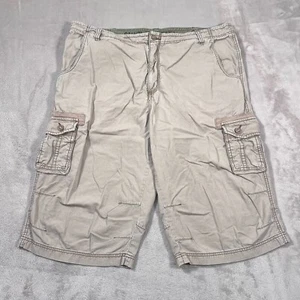 Calvin Klein Cargo Shorts Mens 38 Waist Beige Canvas Faded 90s Y2K Long Length - Picture 1 of 12