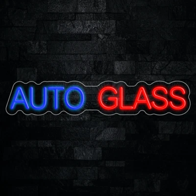 Auto Glass LED Neon Sign 27"L x 5"H #32920 - Image 1 of 3