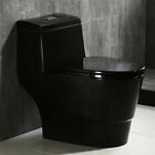 Woodbridge B0941 Modern One Piece Toilet with Soft Closing Seat ,Black Color