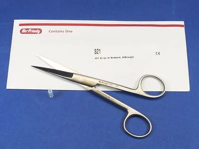 Straight Pointed General Surgical Scissors S21 HU FRIEDY  - Image 1 of 2