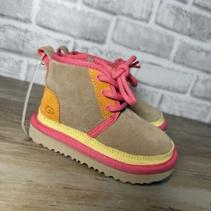 NUEVA Bota Ugg Neumel II Shearling Li Chukka Niño Madera de Playa/Papaya O EE. UU. 7/T - Imagen 1 de 7