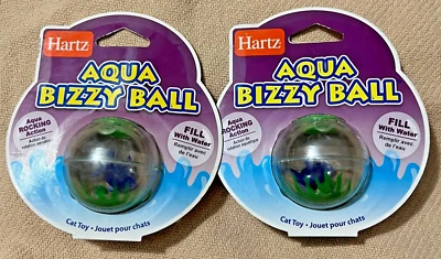 Hartz Aqua Bizzy 2" diámetro Juguete Ball Cat - Paquete de 2 - Llenar con agua - 032700109714 Foto 1 de 4