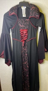 California Costume Collections Dress Black Burgundy Renaissance Kids Large - Picture 1 of 12