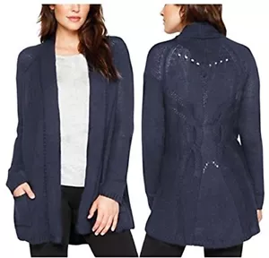 Matty M Ladies Cardigan - Navy - Size: XS - L-5 - Picture 1 of 3