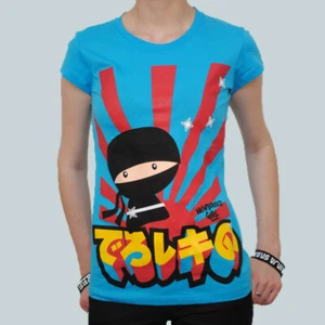 NEW Junior Girl's Super Cool Teal & Red Ninja T- Shirt - New Breed Girl - Picture 1 of 4