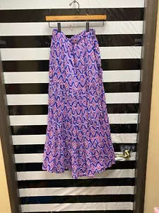 Women "Banjanan" purple, lavender white elastic skirt. size M. ( With Tear ) - Picture 1 of 2