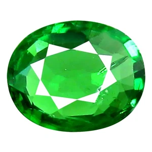 0.38 ct Impressive Oval Cut (5 x 4 mm) Tanzanian Green Tsavorite Garnet Gemstone - Picture 1 of 1