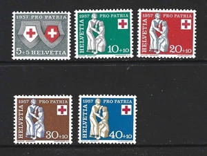 SWITZERLAND – 1957 SEMI-POSTAL – CHARITY WORKERS - Sc #B262-66 – SET OF 5 - MNH - Picture 1 of 2